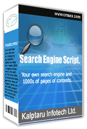 RSS based search engine script screenshot